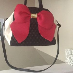 Betsy Johnson red bow purse